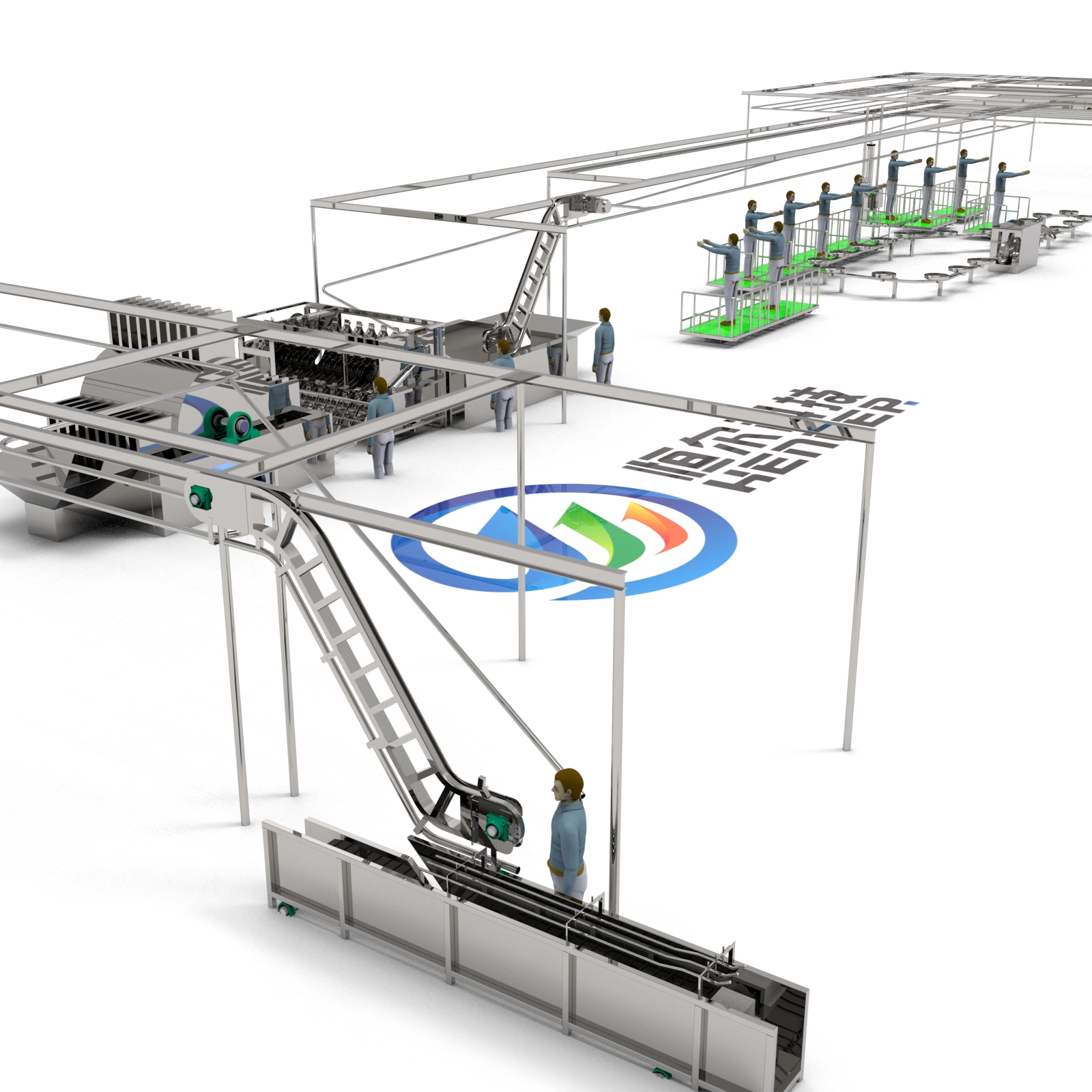 Резервуар для ошпаривания свиней с устройством для удаления волос (встроенное оборудование для ошпаривания и удаления волос из свиней)
